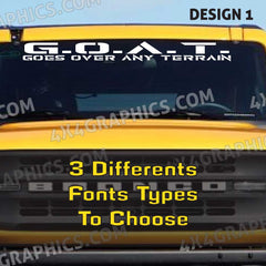 Ford Bronco GOAT Windshield Banner