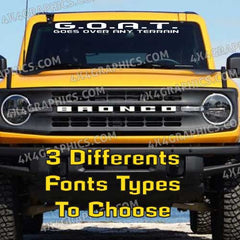 Ford Bronco GOAT Windshield Banner