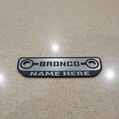 Ford Bronco Center Console Personalized Badge