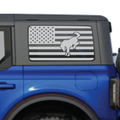 American Flag Pre Cut Ford Big Bronco 2 or 4 Doors Window Decal for 2021+