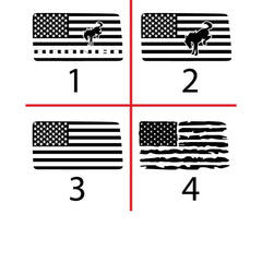American Flag Pre Cut Ford Big Bronco 2 or 4 Doors Window Decal for 2021+