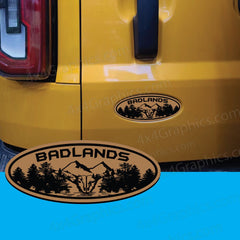 Badlands Ford Bronco Full or Sport Oval Emblem Badge Tailgate Door Replacement.