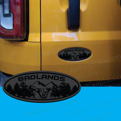 Badlands Ford Bronco Full or Sport Oval Emblem Badge Tailgate Door Replacement.