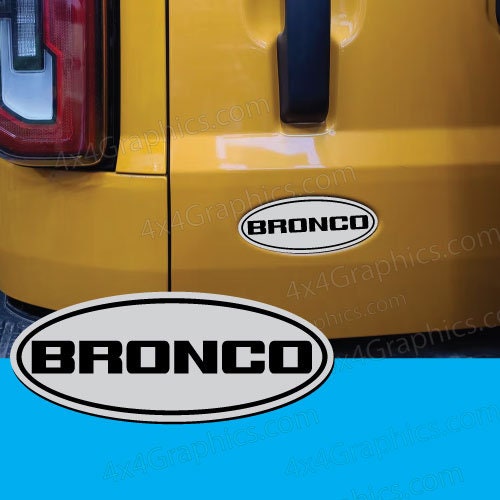 Ford Bronco Full or Sport Oval Emblem Badge Tailgate Door Replacement