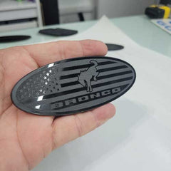 American Flag Ford Bronco Full or Sport Oval Emblem Badge Tailgate Door Replacement.