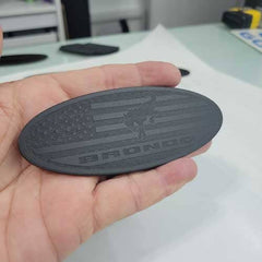 American Flag Ford Bronco Full or Sport Oval Emblem Badge Tailgate Door Replacement.