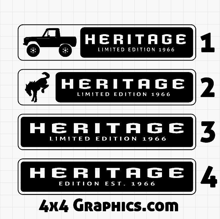 Ford Bronco Heritage 1966 Block Emblem Badge #32640