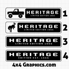 Ford Bronco Heritage 1966 Block Emblem Badge #32640