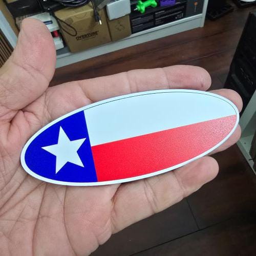 Texas Flag Ford Bronco Full or Sport Oval Emblem Badge Tailgate Door Replacement.