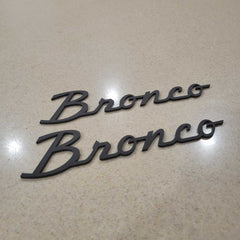 Classic Bronco 3D Raised Emblem Badge Letters (Pair)