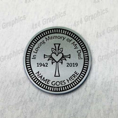 In Loving Memory Cross Badge