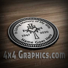 In Loving Memory Cross Badge