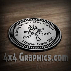 In Loving Memory Cross Badge