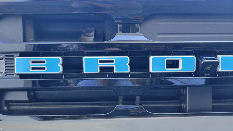 Ford Big Bronco Vinyl Letters Overlay Decal for 2021-2022 Front-Grille Full Size