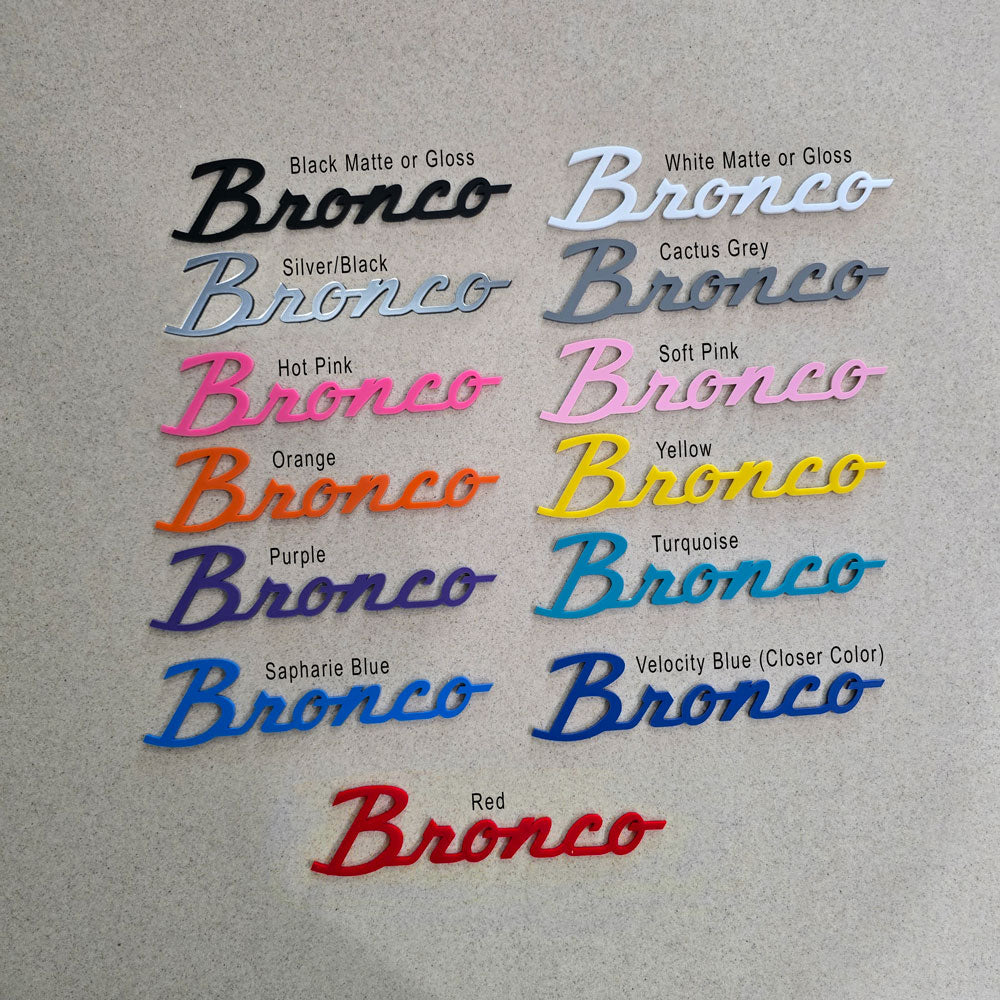 Classic Bronco 3D Raised Emblem Badge Letters (Sold as a Pair) – 4x4 ...