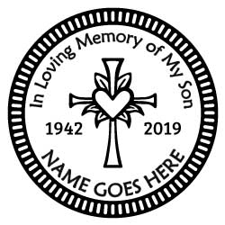 In Loving Memory Cross Badge