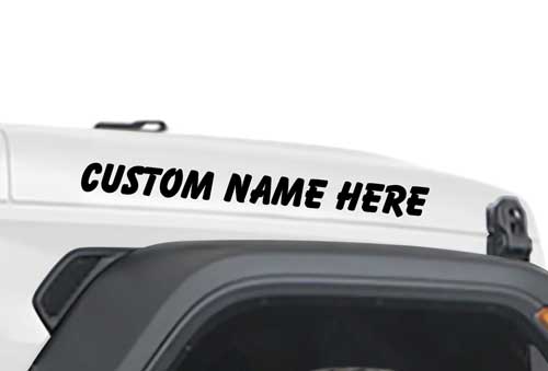 Custom Side Hood Name Live Preview