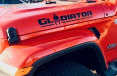 Jeep Gladiator Name Helmet Side Hood Lettering Decal