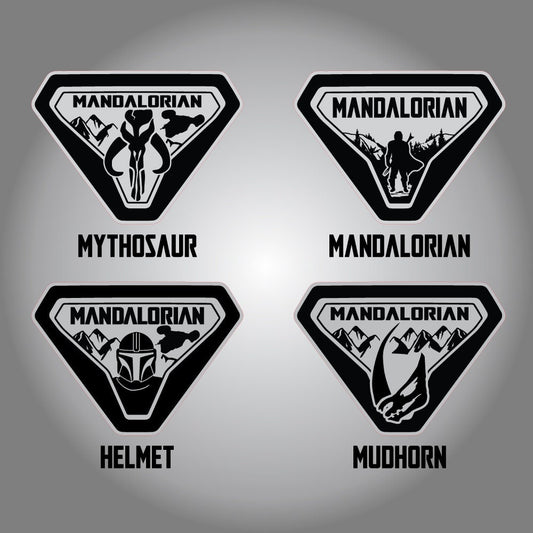 Ford Bronco Mandalorian, Mythosaur, Mudhorn, Razor Crest Emblem Badge