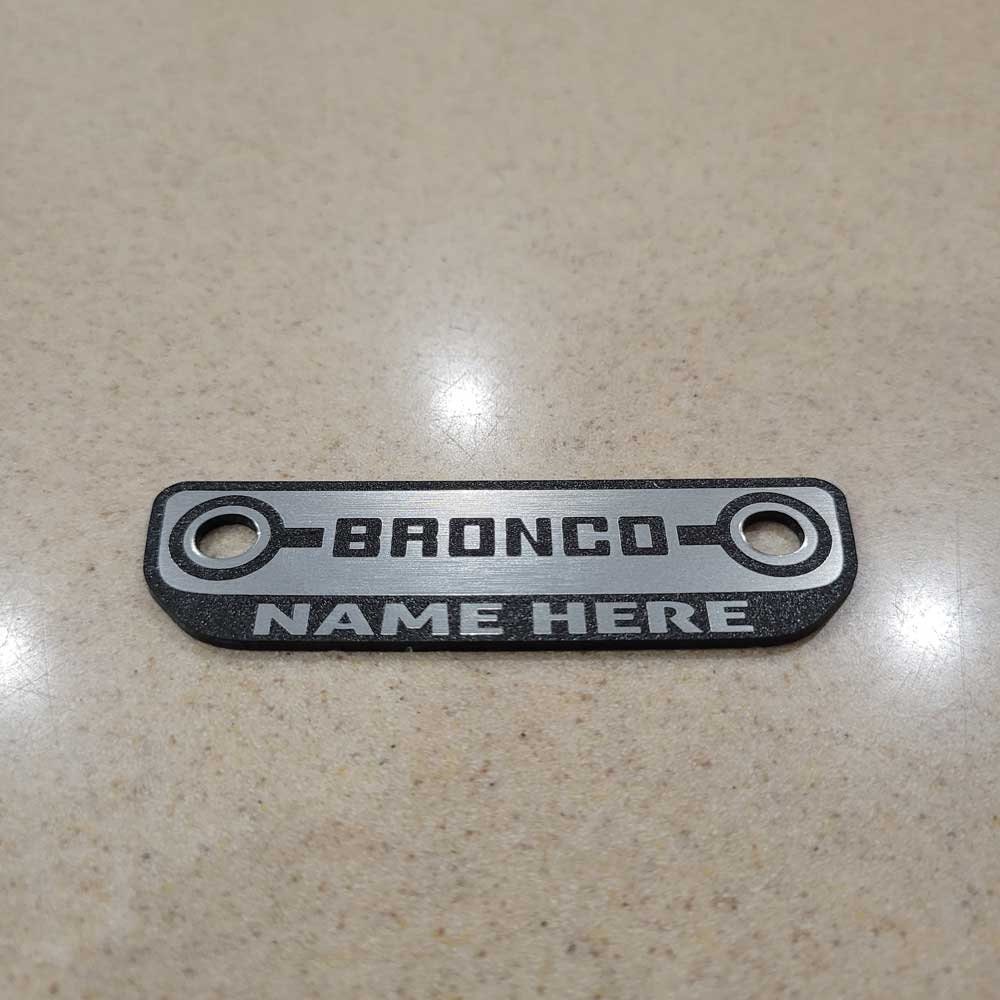 Ford Bronco Center Console Personalized Badge