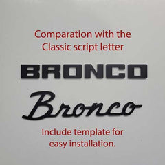 Bronco 3D Raised Emblem Badge Letters (Pair)