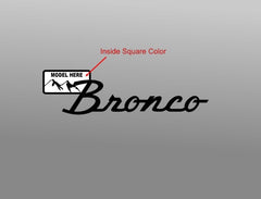 Classic Bronco Fender Emblem Badge with Model Name (Sold as a Pair)